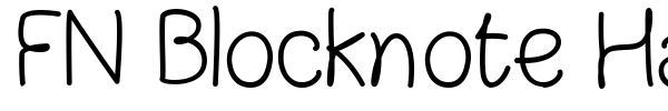 FN Blocknote Hand font preview